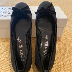 Pedro Garcia - iara black satin ballet flat. So 38